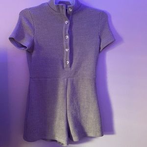 SHEIN Ribbed knit romper